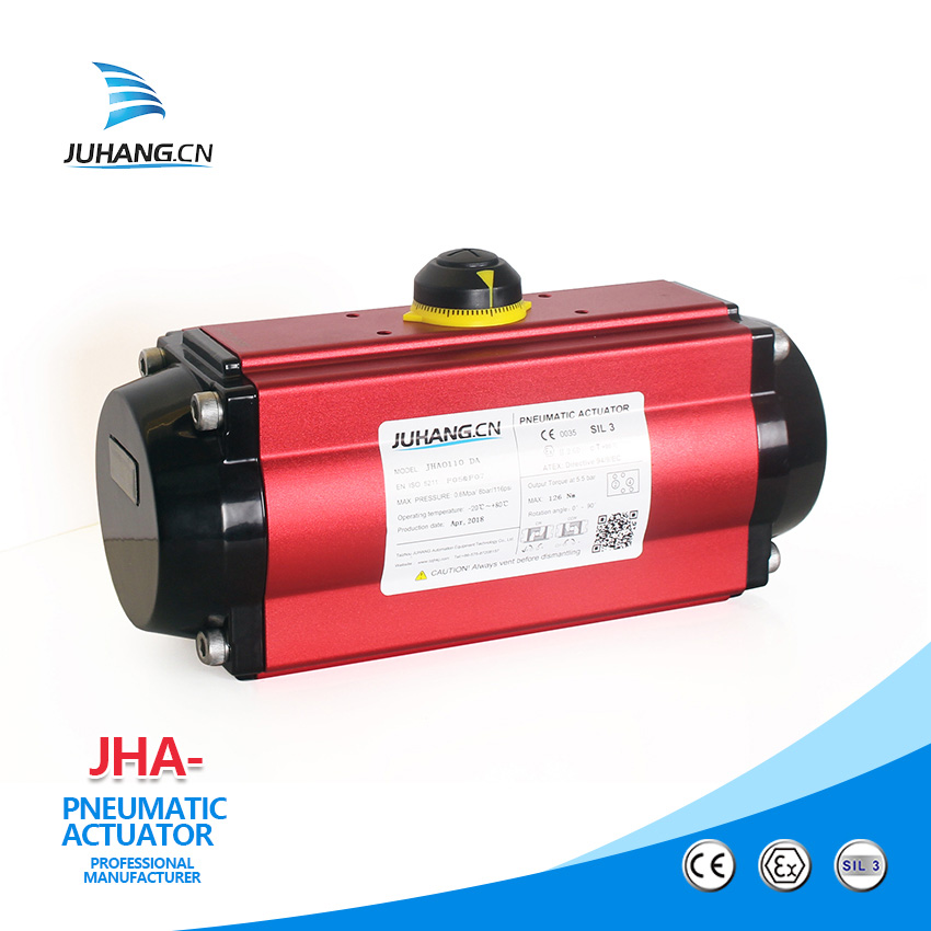 Pneumatische actuator met hoog koppel